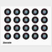Schaats of die Skateboarder Boy Ronde Sticker (Vel)