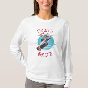 Schaats of die Skateboarder Boy T-shirt