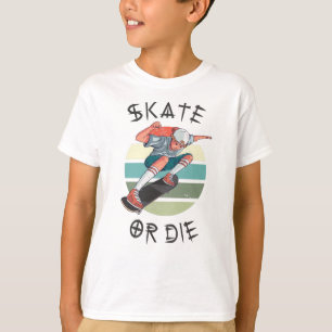Schaats of die Skateboarder Boy T-shirt