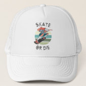 Schaats of die Skateboarder Boy Trucker Pet (Voorkant)