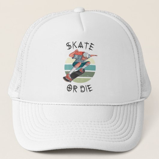 Schaats of die Skateboarder Boy Trucker Pet (Voorkant)