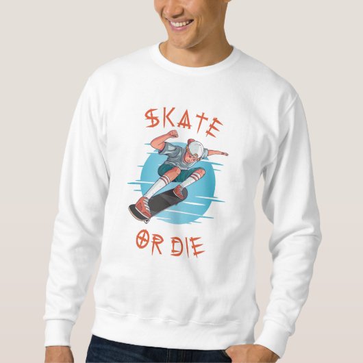 Schaats of die Skateboarder Boy Trui (Voorkant)