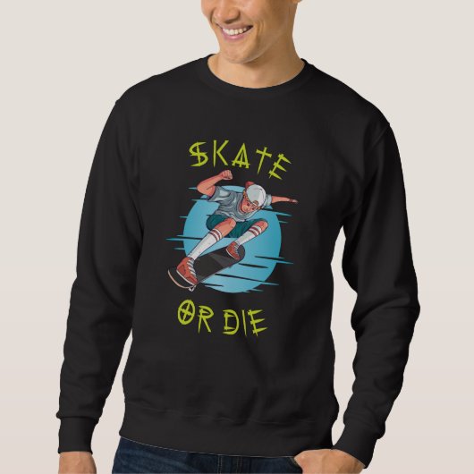 Schaats of die Skateboarder Boy Trui (Voorkant)