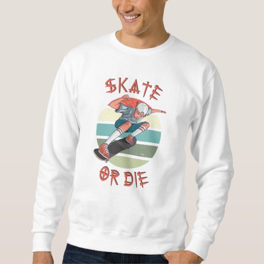 Schaats of die Skateboarder Boy Trui (Voorkant)