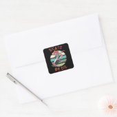 Schaats of die Skateboarder Boy Vierkante Sticker (Envelop)