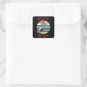 Schaats of die Skateboarder Boy Vierkante Sticker (Tas)