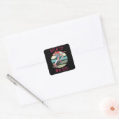 Schaats of die Skateboarder Boy Vierkante Sticker (Envelop)