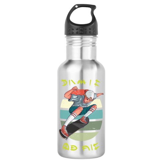 Schaats of die Skateboarder Boy Waterfles (Voorkant)