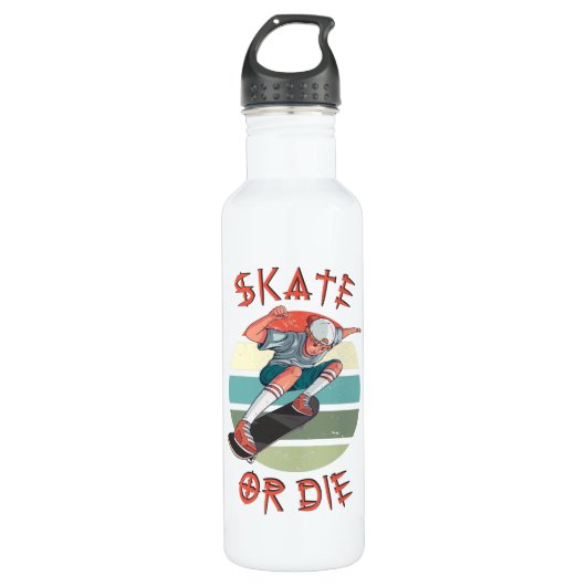 Schaats of die Skateboarder Boy Waterfles (Voorkant)