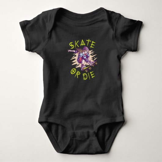 Schaats of die Skateboarder Girl Romper (Voorkant)