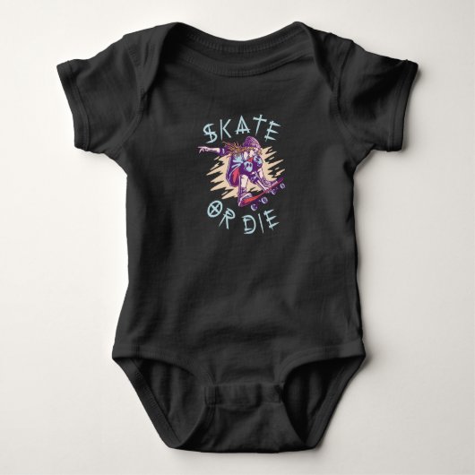 Schaats of die Skateboarder Girl Romper (Voorkant)