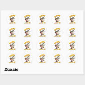 Schaats of die Skateboarder Girl Ronde Sticker (Vel)