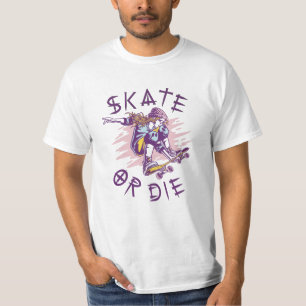 Schaats of die Skateboarder Girl T-shirt