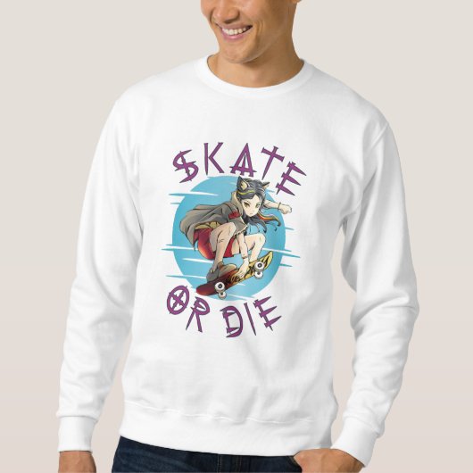 Schaats of die Skateboarder Girl Trui (Voorkant)
