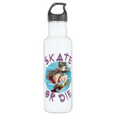 Schaats of die Skateboarder Girl Waterfles (Voorkant)