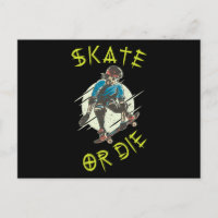 Schaats of die Skeleton Skateboarder