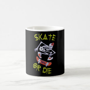 Schaats of die Skeleton Skateboarder Koffiemok
