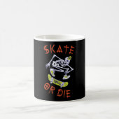 Schaats of die Skeleton Skateboarder Koffiemok (Center)