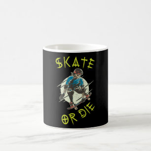 Schaats of die Skeleton Skateboarder Koffiemok