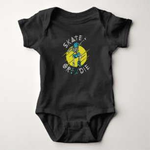 Schaats of die Skeleton Skateboarder Romper