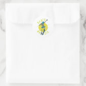 Schaats of die Skeleton Skateboarder Ronde Sticker (Tas)