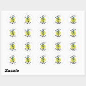Schaats of die Skeleton Skateboarder Ronde Sticker (Vel)
