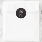 Schaats of die Skeleton Skateboarder Ronde Sticker (Tas)