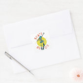 Schaats of die Skeleton Skateboarder Vierkante Sticker (Envelop)
