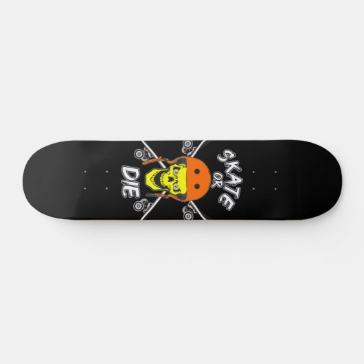 Schaats of die - slogan skateboard (Horizontaal)