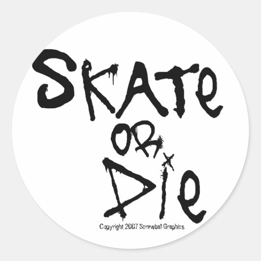 Schaats of Die Stickers (Voorkant)