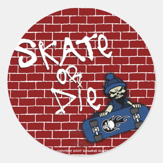 Schaats of Die Stickers (Voorkant)