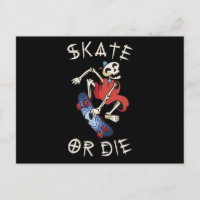 Schaats of grim Reaper Skeleton Skateboarder