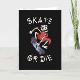 Schaats of grim Reaper Skeleton Skateboarder Kaart