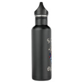 Schaats of grim Reaper Skeleton Skateboarder Waterfles (Links)