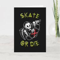 Schaats of sterf Grim Reaper Skelet Skateboarder