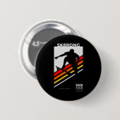 Schaats of Sterf Ronde Button 5,7 Cm (Voorkant /achterkant)