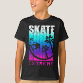Schaats of sterft, skateboardstraat Extreme Attitu T-shirt (Voorkant)