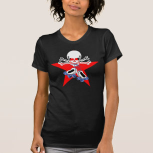 Schaats of sterren met aanwijsapparaat t-shirt