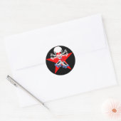 Schaats of sterven met jammer star ronde sticker (Envelop)