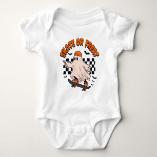 Schaats of Treat Ghost Halloween Romper