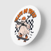 Schaats of Treat Ghost Halloween Ronde Klok (Hoek)