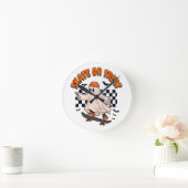 Schaats of Treat Ghost Halloween Ronde Klok (Huis)