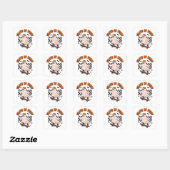 Schaats of Treat Ghost Halloween Vierkante Sticker (Vel)