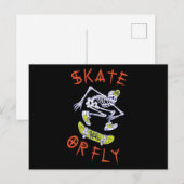 Schaats- of vliegkeletskateboarder briefkaart (Voorkant / Achterkant)
