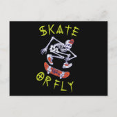 Schaats- of vliegkeletskateboarder briefkaart (Voorkant)