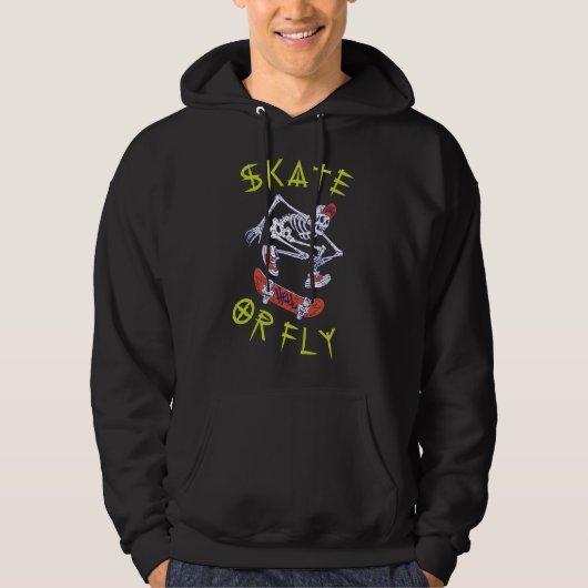 Schaats- of vliegkeletskateboarder hoodie (Voorkant)