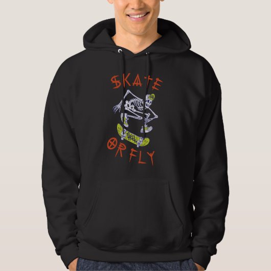 Schaats- of vliegkeletskateboarder hoodie (Voorkant)