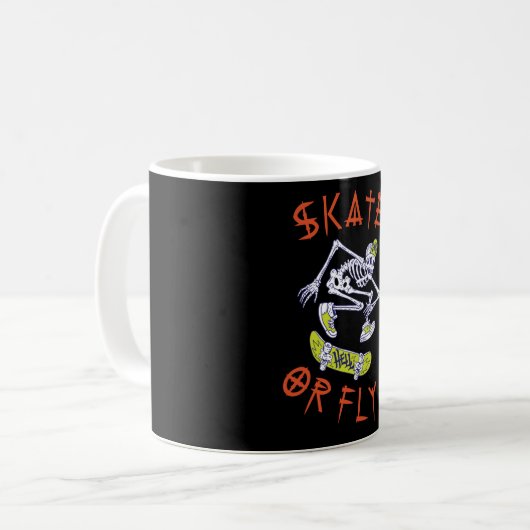 Schaats- of vliegkeletskateboarder koffiemok (Voorkant links)