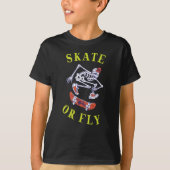 Schaats- of vliegkeletskateboarder t-shirt (Voorkant)