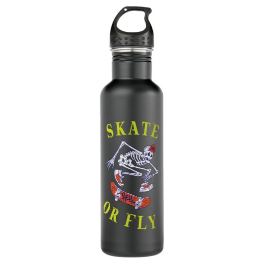Schaats- of vliegkeletskateboarder waterfles (Voorkant)